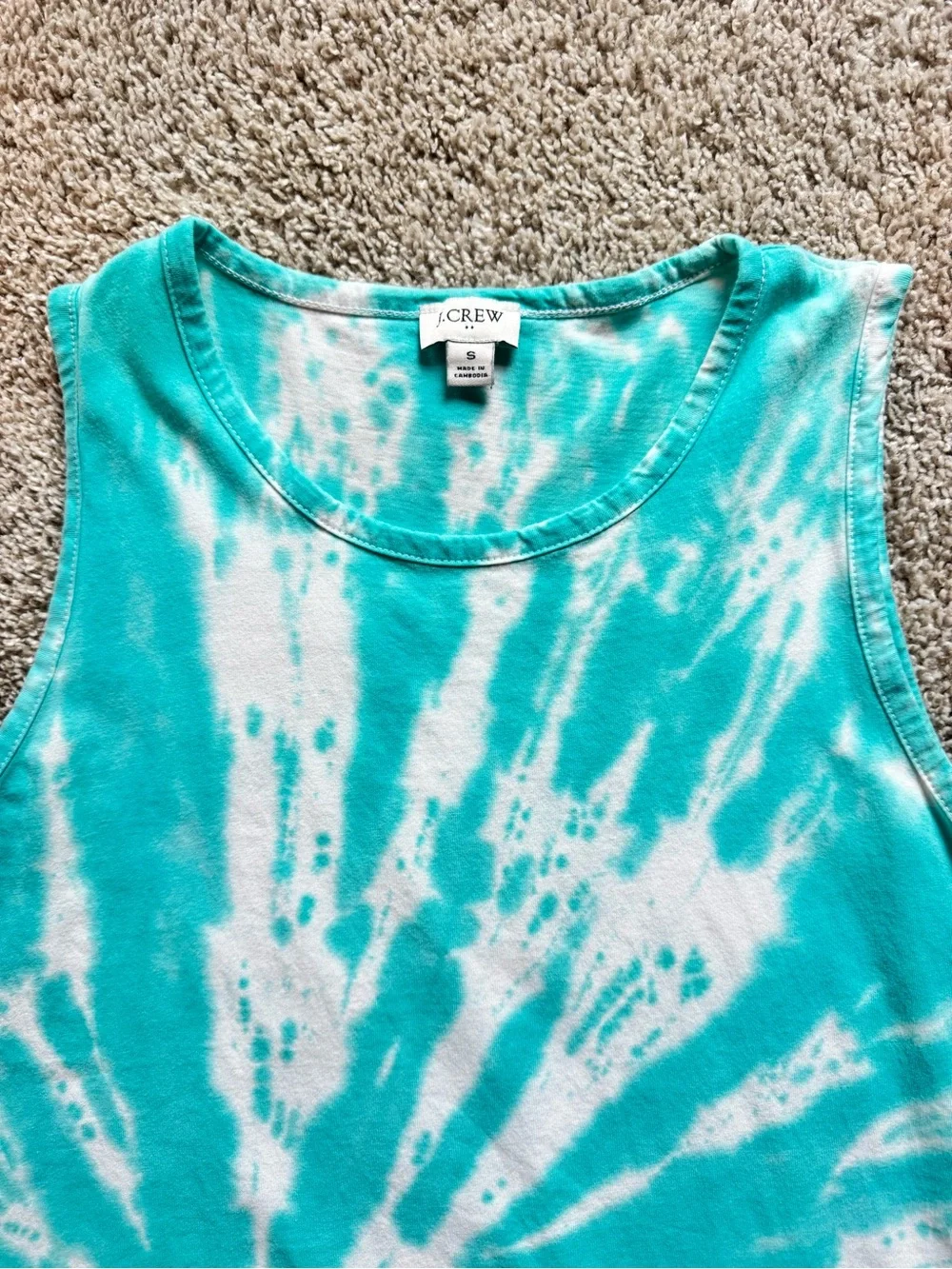 J.Crew Tie Dye Tank Dress Size Small Sleeveless Casual Summer - Picture 3 of 7